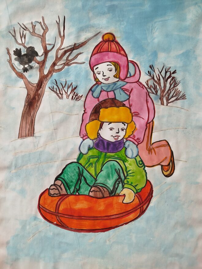 Всероссийский творческий конкурс «Разбросала зима покрывала...»  - детский рисунок, поделка, творческая работа, категория школьники, 4 класс, дистанционный конкурс, школьный конкурс