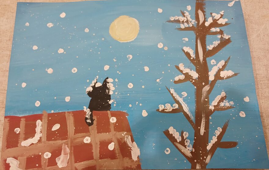 Всероссийский творческий конкурс «Разбросала зима покрывала...»  - детский рисунок, поделка, творческая работа, категория школьники, 3 класс, дистанционный конкурс, школьный конкурс