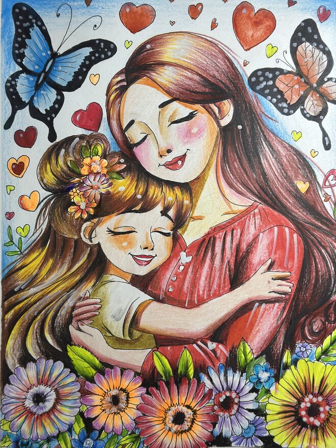 Всероссийский творческий конкурс «Мама – первое слово...»  - детский рисунок, поделка, творческая работа, категория школьники, 3 класс, дистанционный конкурс, школьный конкурс