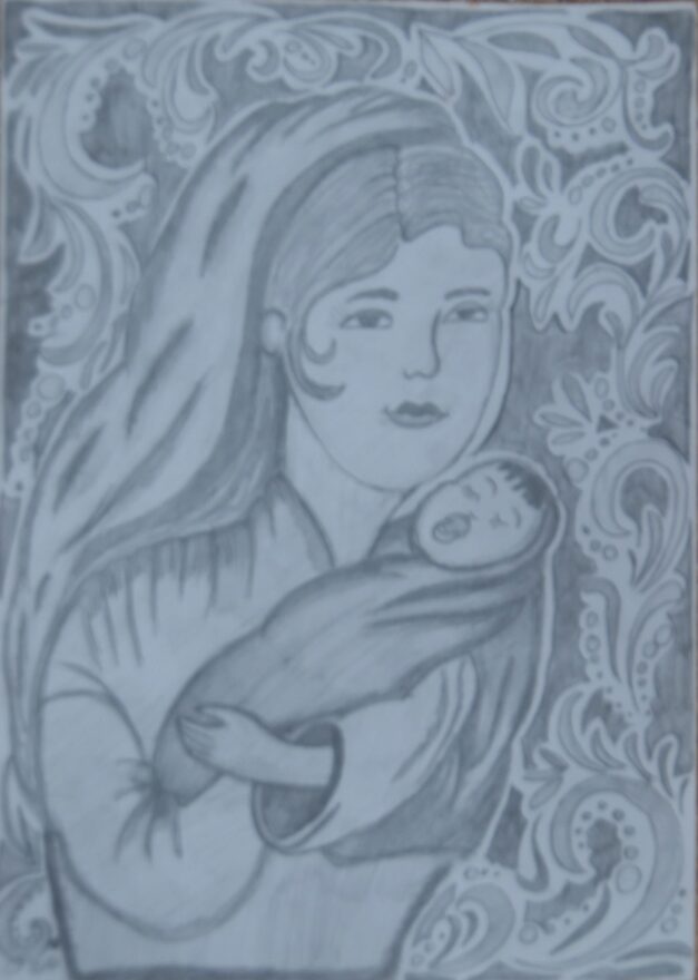 Всероссийский творческий конкурс «Мама – первое слово...»  - детский рисунок, поделка, творческая работа, категория школьники, 8 класс, дистанционный конкурс, школьный конкурс