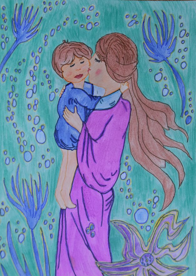 Всероссийский творческий конкурс «Мама – первое слово...»  - детский рисунок, поделка, творческая работа, категория школьники, 9 класс, дистанционный конкурс, школьный конкурс