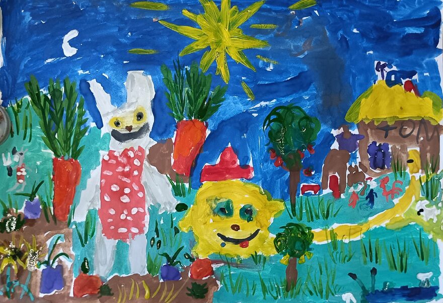 Всероссийский творческий конкурс «В тридевятом царстве, в тридесятом государстве...»  - детский рисунок, поделка, творческая работа, категория школьники, 1 класс, дистанционный конкурс, школьный конкурс