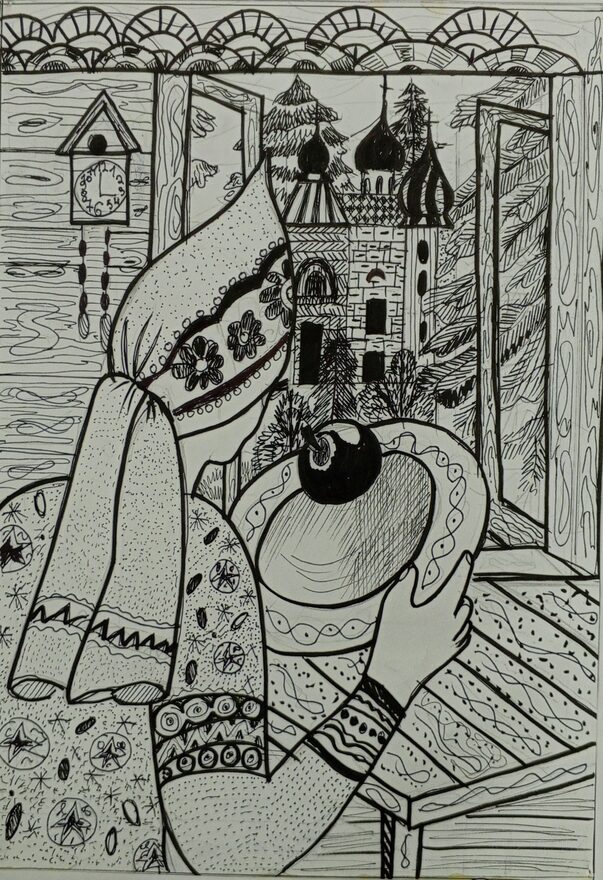 Всероссийский творческий конкурс «В тридевятом царстве, в тридесятом государстве...»  - детский рисунок, поделка, творческая работа, категория школьники, 8 класс, дистанционный конкурс, школьный конкурс