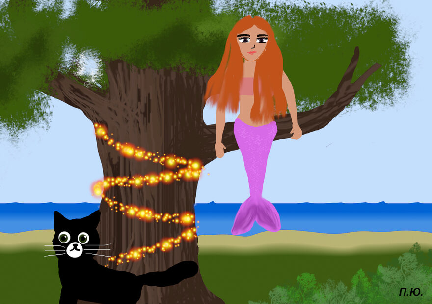 Всероссийский творческий конкурс «В тридевятом царстве, в тридесятом государстве...»  - детский рисунок, поделка, творческая работа, категория школьники, 2 класс, дистанционный конкурс, школьный конкурс