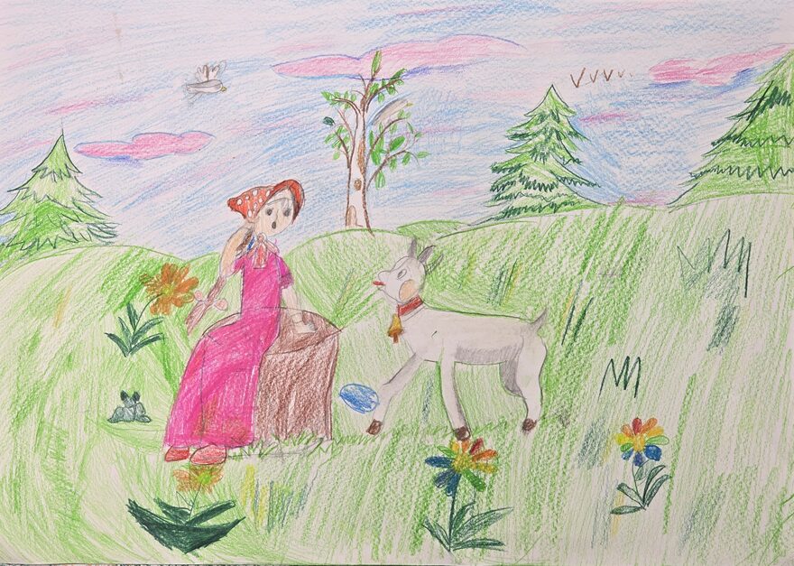 Всероссийский творческий конкурс «В тридевятом царстве, в тридесятом государстве...»  - детский рисунок, поделка, творческая работа, категория школьники, 3 класс, дистанционный конкурс, школьный конкурс