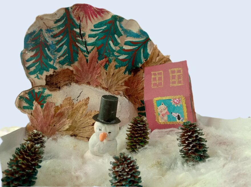 Всероссийский творческий конкурс «Пока часы двенадцать бьют...»  - детский рисунок, поделка, творческая работа, категория школьники, 3 класс, дистанционный конкурс, школьный конкурс