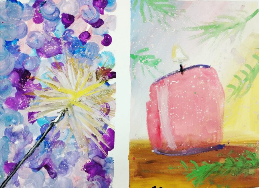 Всероссийский творческий конкурс «Пока часы двенадцать бьют...»  - детский рисунок, поделка, творческая работа, категория школьники, 1 класс, дистанционный конкурс, школьный конкурс