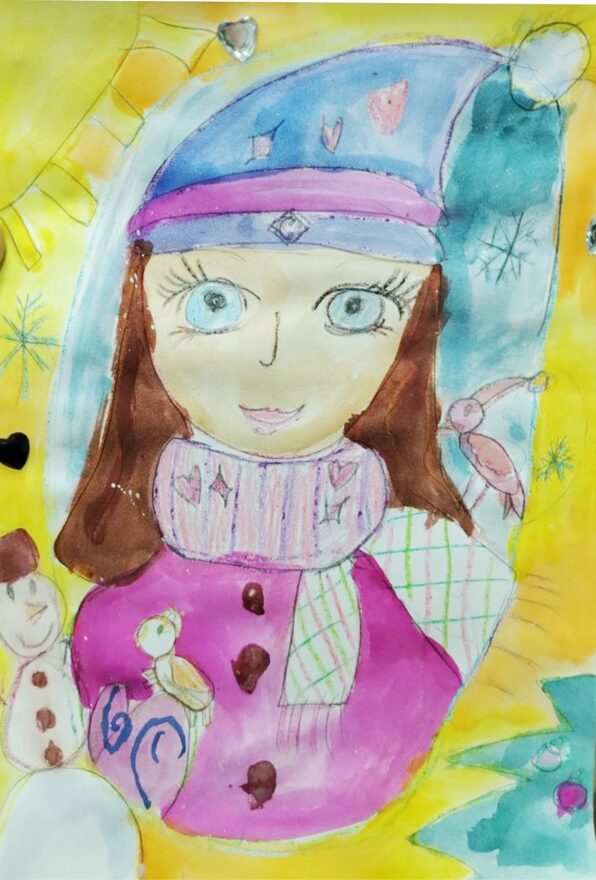 Всероссийский творческий конкурс «Пока часы двенадцать бьют...»  - детский рисунок, поделка, творческая работа, категория школьники, 1 класс, дистанционный конкурс, школьный конкурс