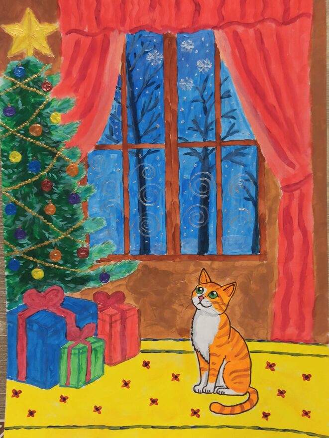 Всероссийский творческий конкурс «Пока часы двенадцать бьют...»  - детский рисунок, поделка, творческая работа, категория дошкольники, детский сад, дистанционный конкурс, школьный конкурс