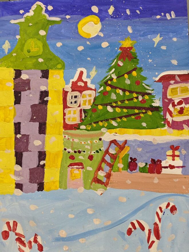 Всероссийский творческий конкурс «Пока часы двенадцать бьют...»  - детский рисунок, поделка, творческая работа, категория школьники, 3 класс, дистанционный конкурс, школьный конкурс