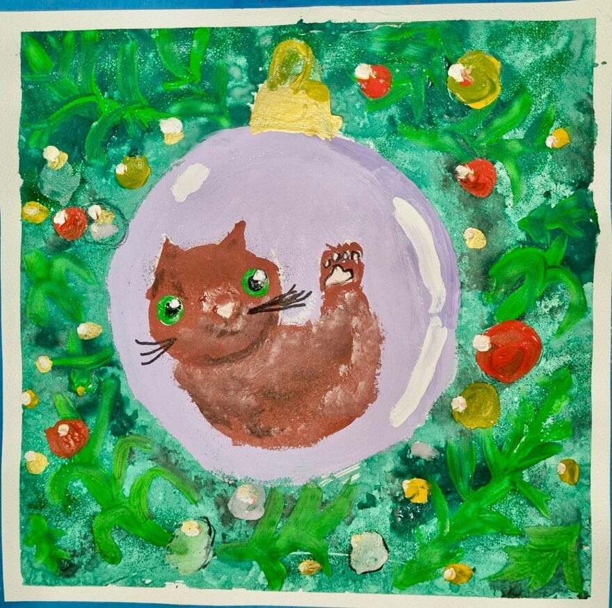 Всероссийский творческий конкурс «Пока часы двенадцать бьют...»  - детский рисунок, поделка, творческая работа, категория школьники, 1 класс, дистанционный конкурс, школьный конкурс