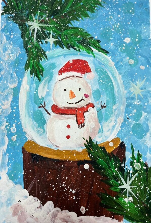 Всероссийский творческий конкурс «Пока часы двенадцать бьют...»  - детский рисунок, поделка, творческая работа, категория школьники, 1 класс, дистанционный конкурс, школьный конкурс