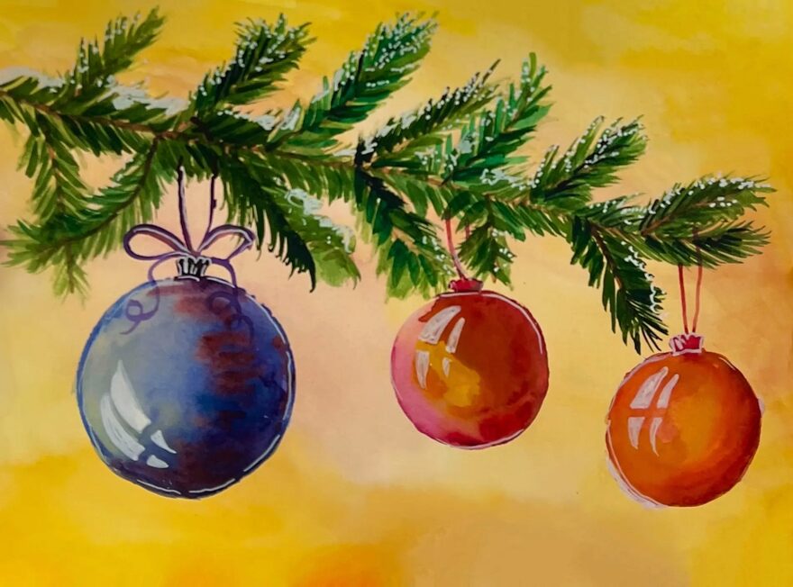 Всероссийский творческий конкурс «Пока часы двенадцать бьют...»  - детский рисунок, поделка, творческая работа, категория школьники, 3 класс, дистанционный конкурс, школьный конкурс