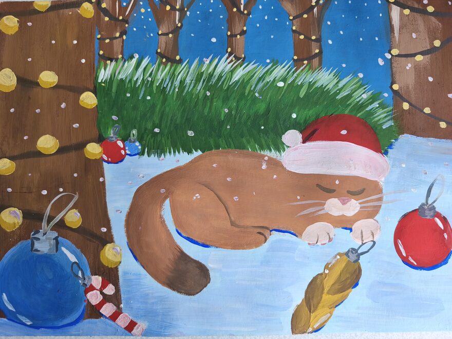 Всероссийский творческий конкурс «Пока часы двенадцать бьют...»  - детский рисунок, поделка, творческая работа, категория школьники, 5 класс, дистанционный конкурс, школьный конкурс