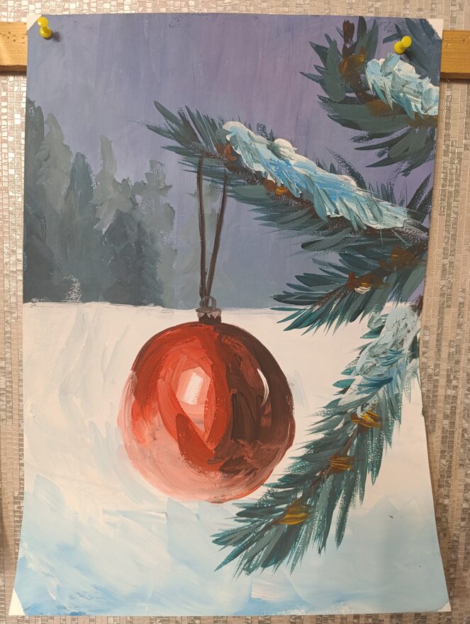 Всероссийский творческий конкурс «Пока часы двенадцать бьют...»  - детский рисунок, поделка, творческая работа, категория школьники, 3 класс, дистанционный конкурс, школьный конкурс