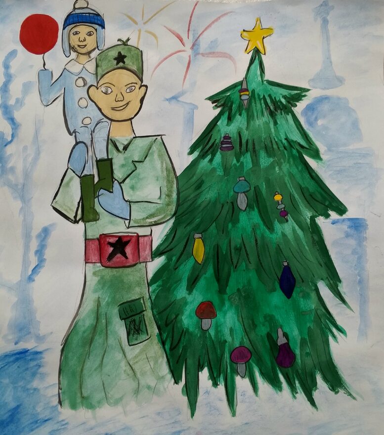 Всероссийский творческий конкурс «Пока часы двенадцать бьют...»  - детский рисунок, поделка, творческая работа, категория школьники, 6 класс, дистанционный конкурс, школьный конкурс