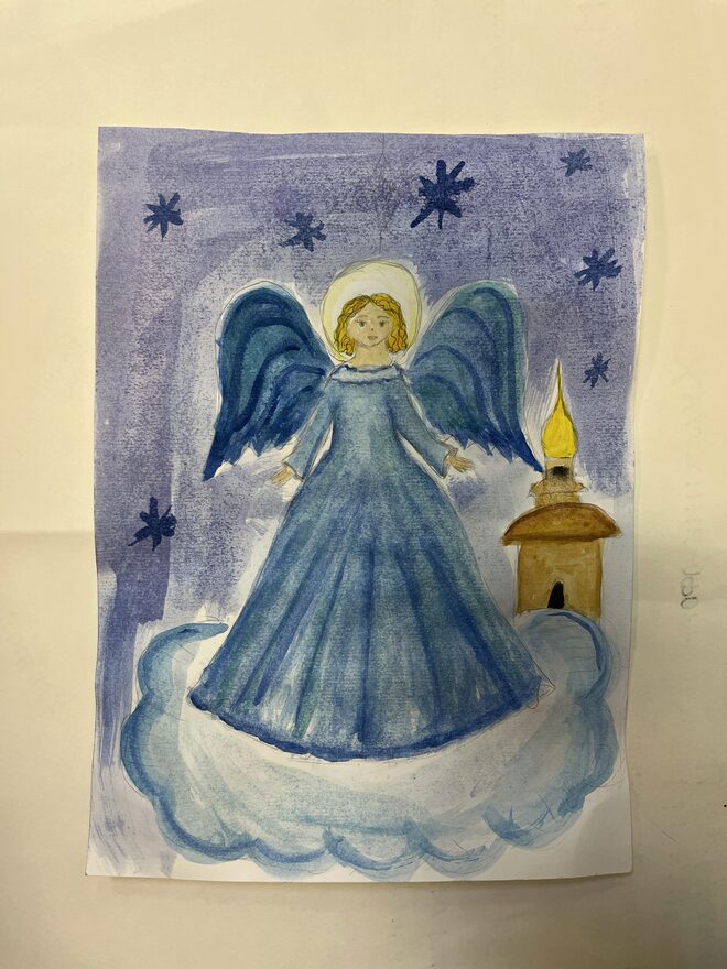 Всероссийский творческий конкурс «Пока часы двенадцать бьют...»  - детский рисунок, поделка, творческая работа, категория школьники, 4 класс, дистанционный конкурс, школьный конкурс