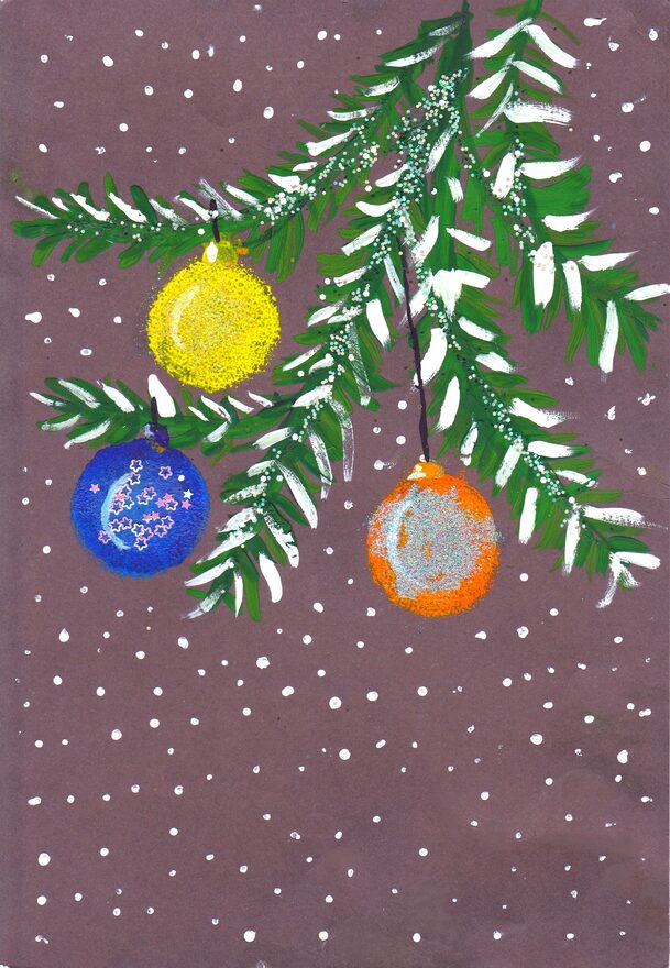 Всероссийский творческий конкурс «Пока часы двенадцать бьют...»  - детский рисунок, поделка, творческая работа, категория школьники, 1 класс, дистанционный конкурс, школьный конкурс