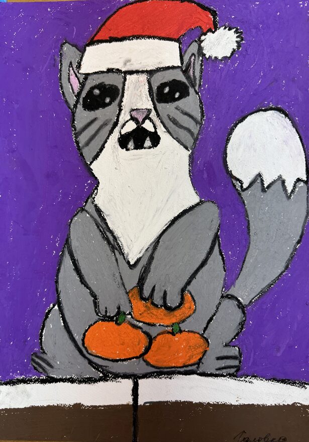 Всероссийский творческий конкурс «Пока часы двенадцать бьют...»  - детский рисунок, поделка, творческая работа, категория школьники, 1 класс, дистанционный конкурс, школьный конкурс