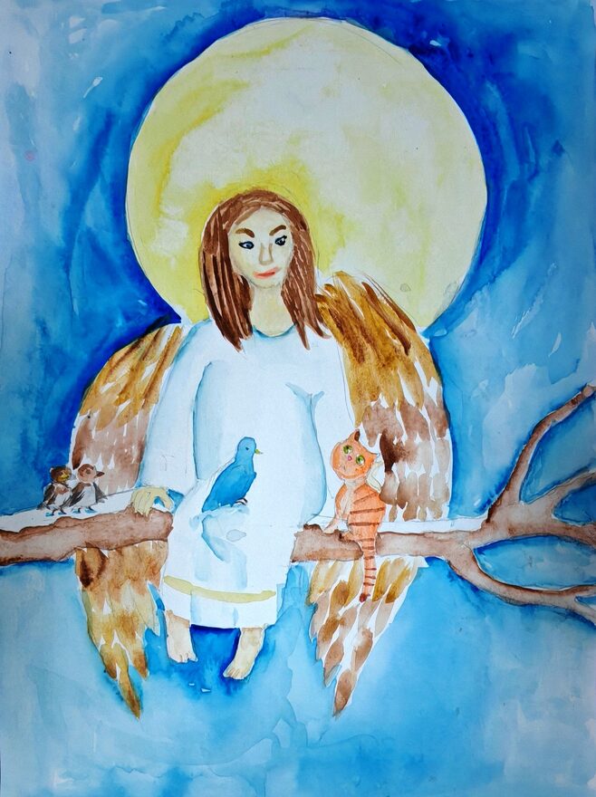 Всероссийский творческий конкурс «Пока часы двенадцать бьют...»  - детский рисунок, поделка, творческая работа, категория школьники, 4 класс, дистанционный конкурс, школьный конкурс