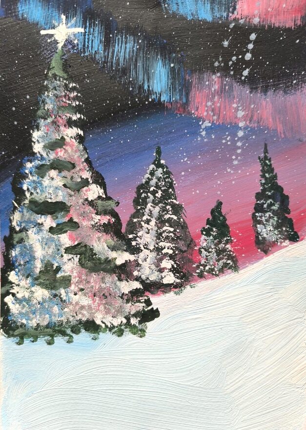 Всероссийский творческий конкурс «Пока часы двенадцать бьют...»  - детский рисунок, поделка, творческая работа, категория школьники, 4 класс, дистанционный конкурс, школьный конкурс