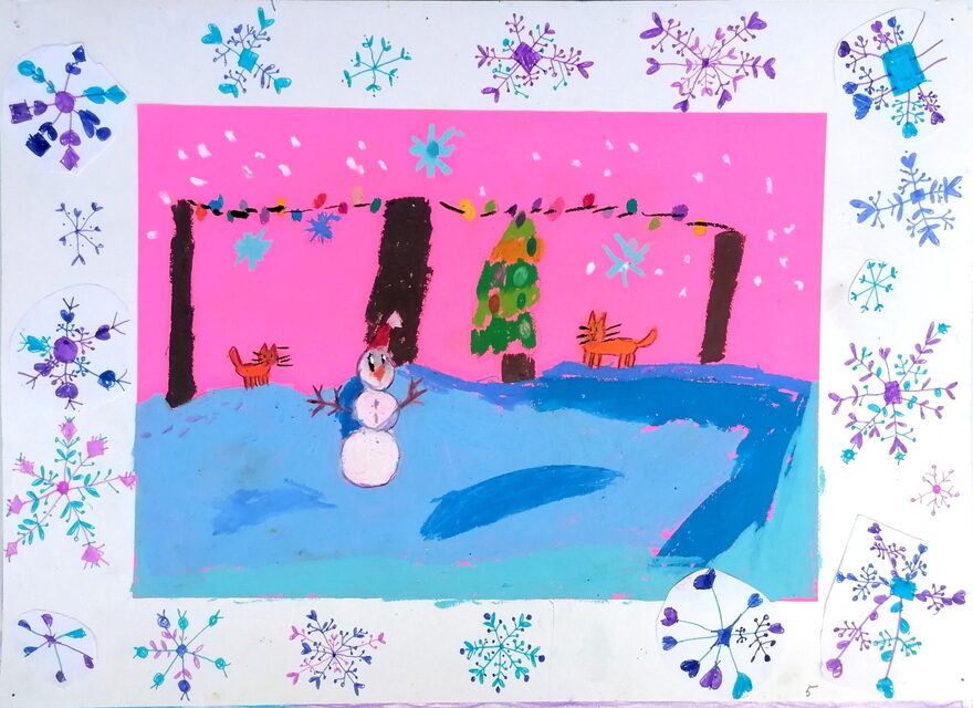 Всероссийский творческий конкурс «Пока часы двенадцать бьют...»  - детский рисунок, поделка, творческая работа, категория школьники, 1 класс, дистанционный конкурс, школьный конкурс