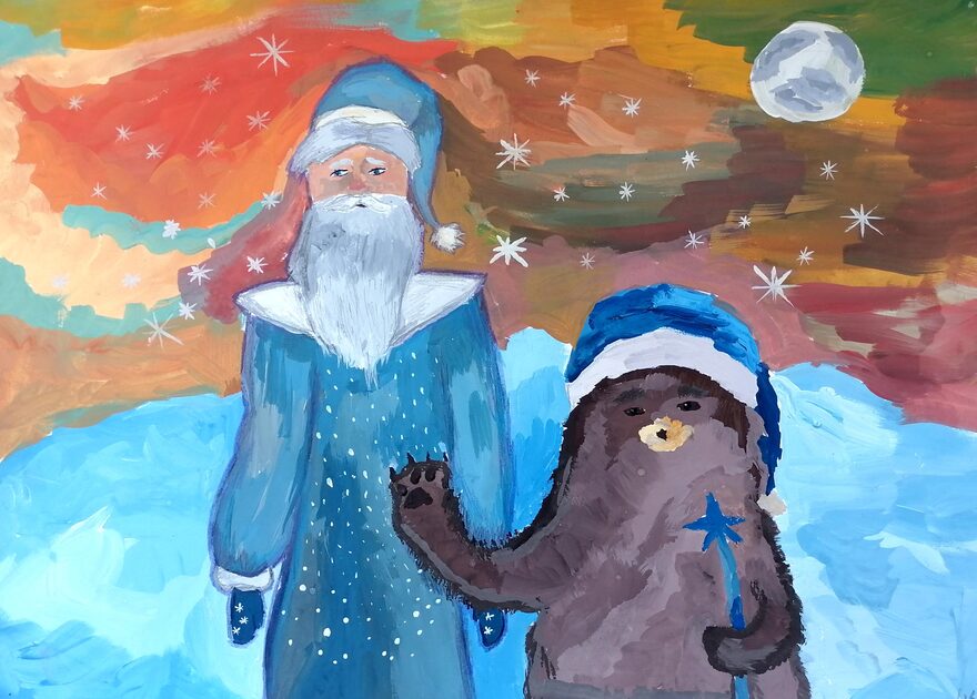 Всероссийский творческий конкурс «Пока часы двенадцать бьют...»  - детский рисунок, поделка, творческая работа, категория школьники, 5 класс, дистанционный конкурс, школьный конкурс