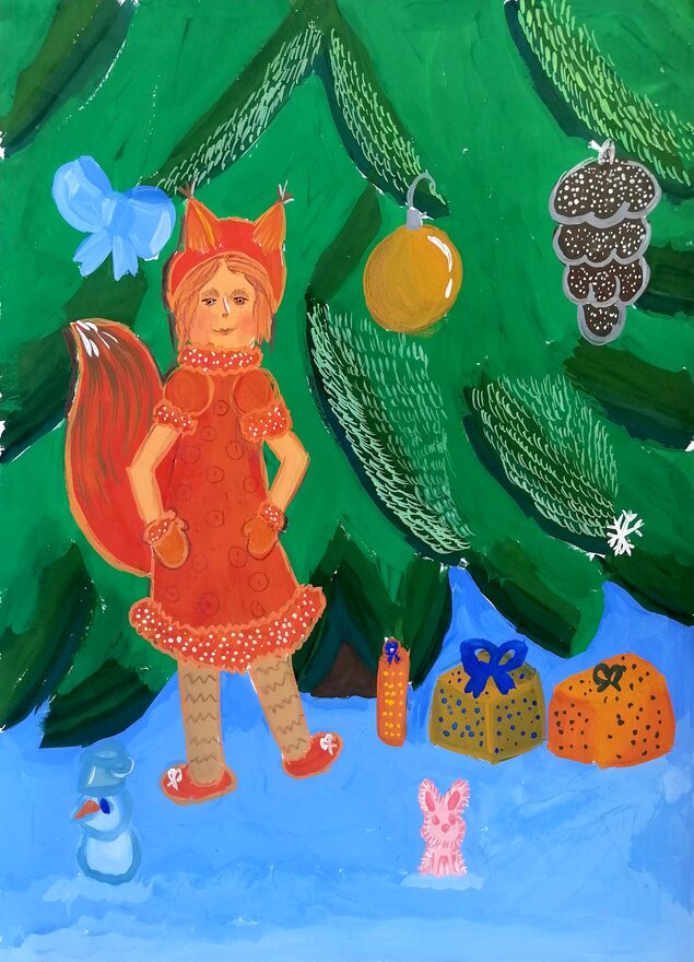 Всероссийский творческий конкурс «Пока часы двенадцать бьют...»  - детский рисунок, поделка, творческая работа, категория школьники, 6 класс, дистанционный конкурс, школьный конкурс