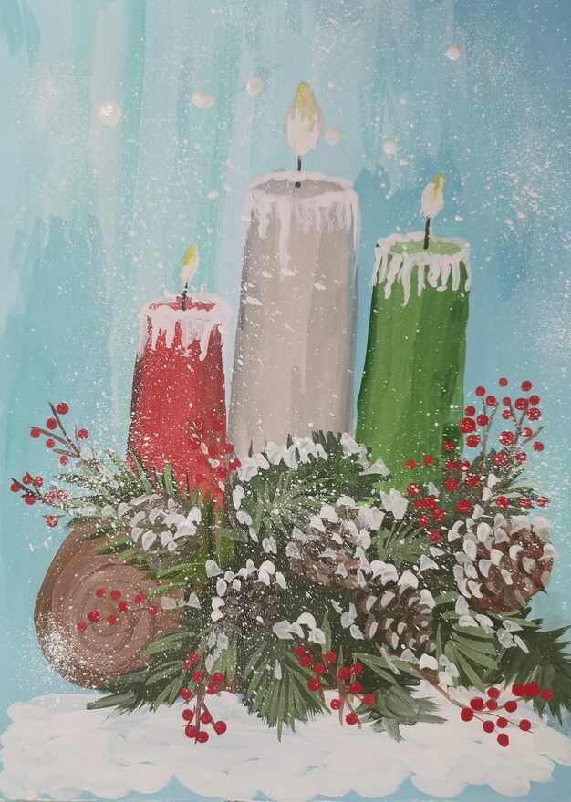 Всероссийский творческий конкурс «Пока часы двенадцать бьют...»  - детский рисунок, поделка, творческая работа, категория школьники, 1 класс, дистанционный конкурс, школьный конкурс