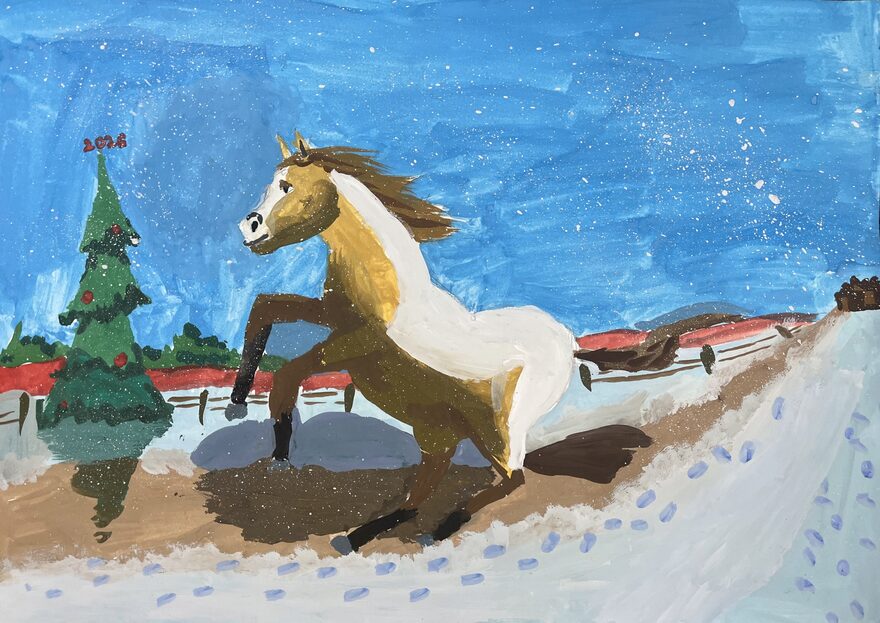 Всероссийский творческий конкурс «Пока часы двенадцать бьют...»  - детский рисунок, поделка, творческая работа, категория школьники, 4 класс, дистанционный конкурс, школьный конкурс