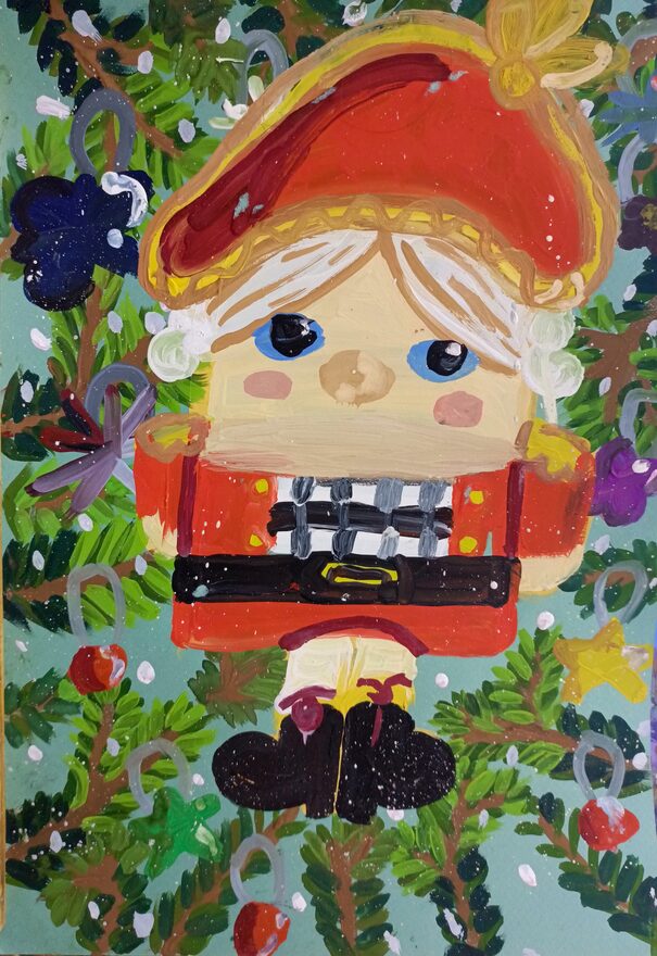 Всероссийский творческий конкурс «Пока часы двенадцать бьют...»  - детский рисунок, поделка, творческая работа, категория школьники, 2 класс, дистанционный конкурс, школьный конкурс