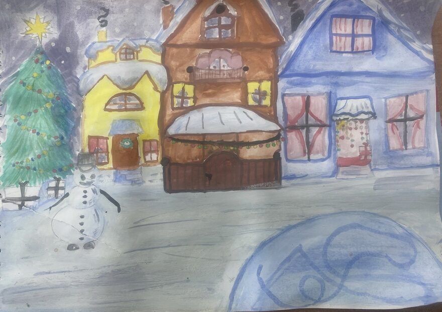 Всероссийский творческий конкурс «Поёт зима - аукает...»  - детский рисунок, поделка, творческая работа, категория школьники, 5 класс, дистанционный конкурс, школьный конкурс