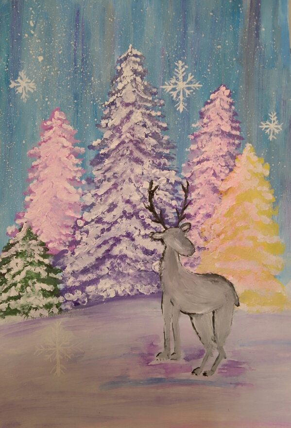 Всероссийский творческий конкурс «Поёт зима - аукает...»  - детский рисунок, поделка, творческая работа, категория школьники, 2 класс, дистанционный конкурс, школьный конкурс