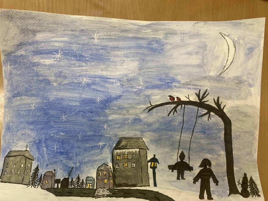 Всероссийский творческий конкурс «Поёт зима - аукает...»  - детский рисунок, поделка, творческая работа, категория школьники, 2 класс, дистанционный конкурс, школьный конкурс