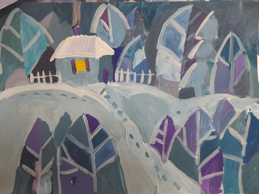 Всероссийский творческий конкурс «Поёт зима - аукает...»  - детский рисунок, поделка, творческая работа, категория школьники, 2 класс, дистанционный конкурс, школьный конкурс