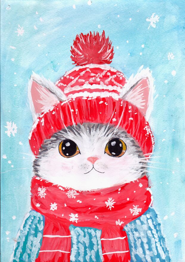 Всероссийский творческий конкурс «Поёт зима - аукает...»  - детский рисунок, поделка, творческая работа, категория школьники, 10 класс, дистанционный конкурс, школьный конкурс