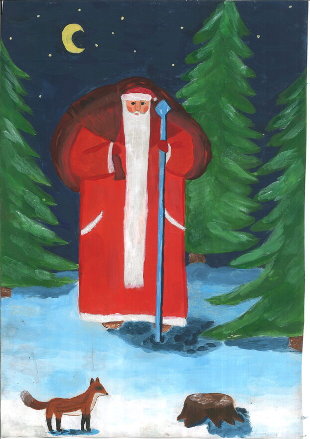 Всероссийский творческий конкурс «Поёт зима - аукает...»  - детский рисунок, поделка, творческая работа, категория школьники, 7 класс, дистанционный конкурс, школьный конкурс