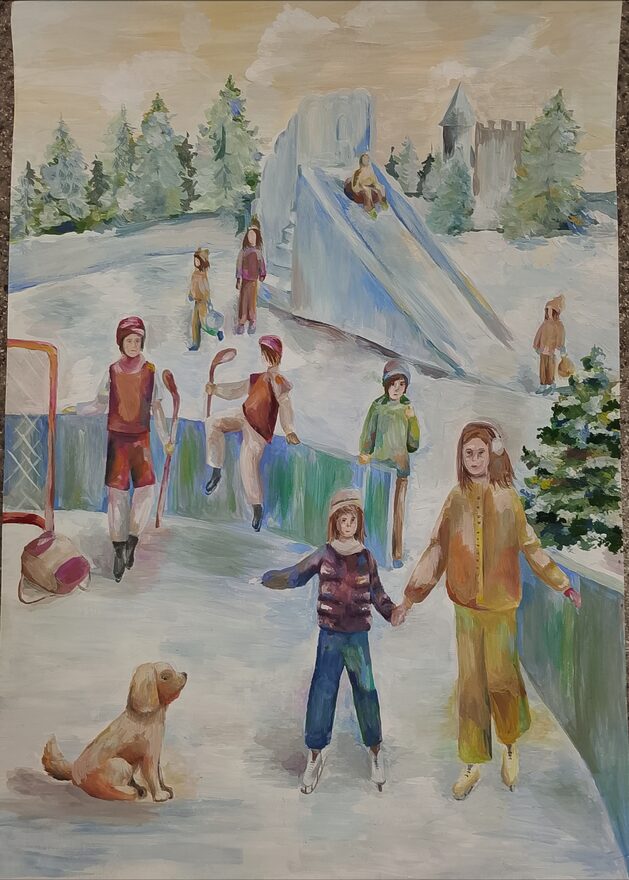 Всероссийский творческий конкурс «Поёт зима - аукает...»  - детский рисунок, поделка, творческая работа, категория школьники, 8 класс, дистанционный конкурс, школьный конкурс