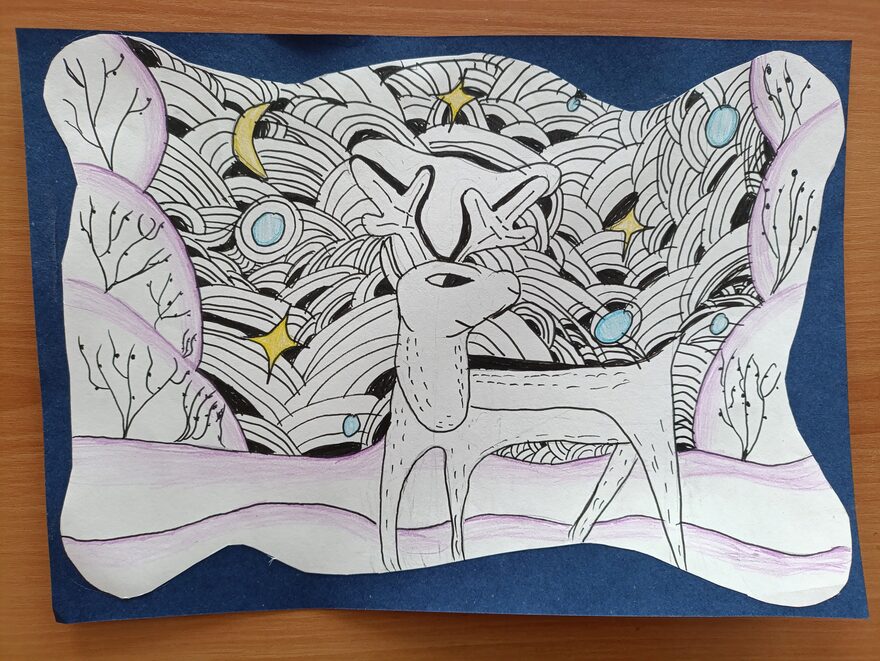 Всероссийский творческий конкурс «Поёт зима - аукает...»  - детский рисунок, поделка, творческая работа, категория школьники, 3 класс, дистанционный конкурс, школьный конкурс