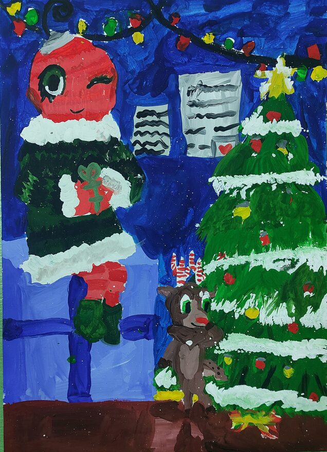 Всероссийский творческий конкурс «Поёт зима - аукает...»  - детский рисунок, поделка, творческая работа, категория школьники, 4 класс, дистанционный конкурс, школьный конкурс