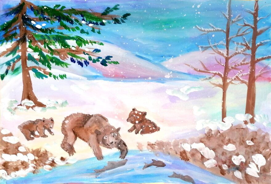 Всероссийский творческий конкурс «Поёт зима - аукает...»  - детский рисунок, поделка, творческая работа, категория школьники, 8 класс, дистанционный конкурс, школьный конкурс