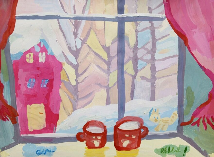 Всероссийский творческий конкурс «Поёт зима - аукает...»  - детский рисунок, поделка, творческая работа, категория школьники, 6 класс, дистанционный конкурс, школьный конкурс