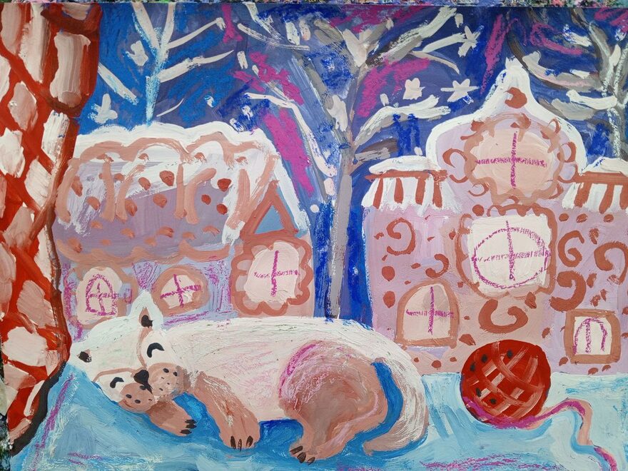 Всероссийский творческий конкурс «Поёт зима - аукает...»  - детский рисунок, поделка, творческая работа, категория школьники, 7 класс, дистанционный конкурс, школьный конкурс