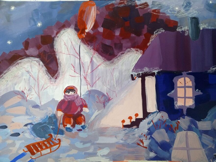 Всероссийский творческий конкурс «Поёт зима - аукает...»  - детский рисунок, поделка, творческая работа, категория школьники, 8 класс, дистанционный конкурс, школьный конкурс