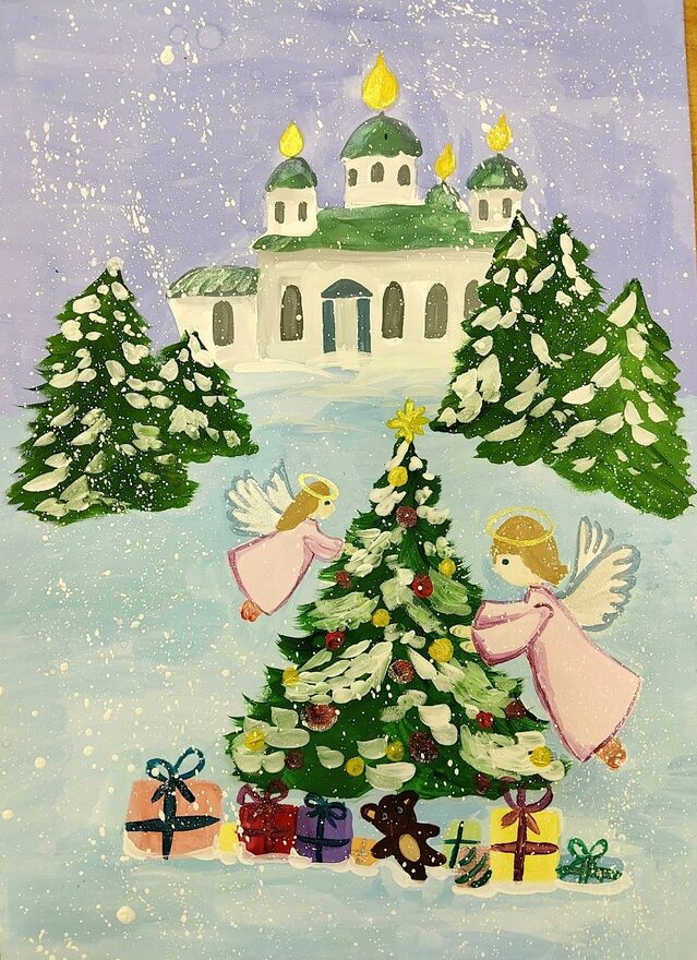 Всероссийский творческий конкурс «Поёт зима - аукает...»  - детский рисунок, поделка, творческая работа, категория школьники, 4 класс, дистанционный конкурс, школьный конкурс