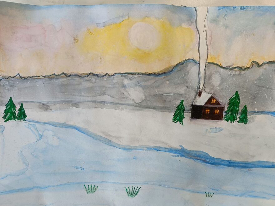 Всероссийский творческий конкурс «Поёт зима - аукает...»  - детский рисунок, поделка, творческая работа, категория школьники, 4 класс, дистанционный конкурс, школьный конкурс