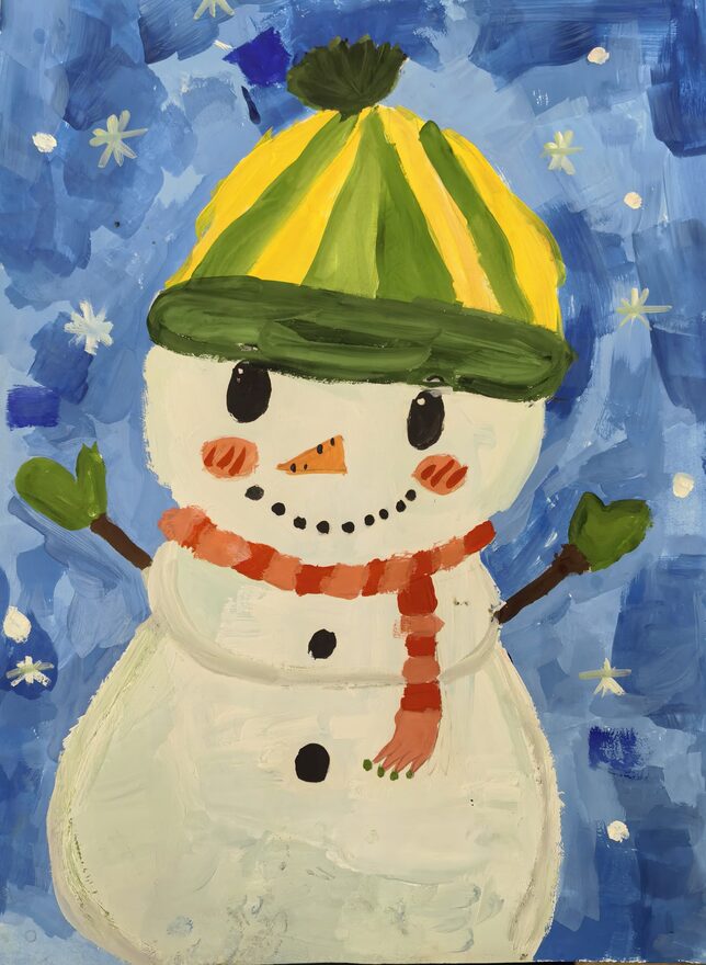 Всероссийский творческий конкурс «Фестиваль снеговиков»  - детский рисунок, поделка, творческая работа, категория школьники, 2 класс, дистанционный конкурс, школьный конкурс