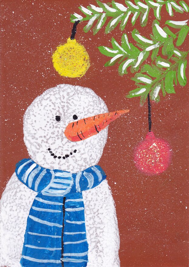 Всероссийский творческий конкурс «Фестиваль снеговиков»  - детский рисунок, поделка, творческая работа, категория школьники, 1 класс, дистанционный конкурс, школьный конкурс