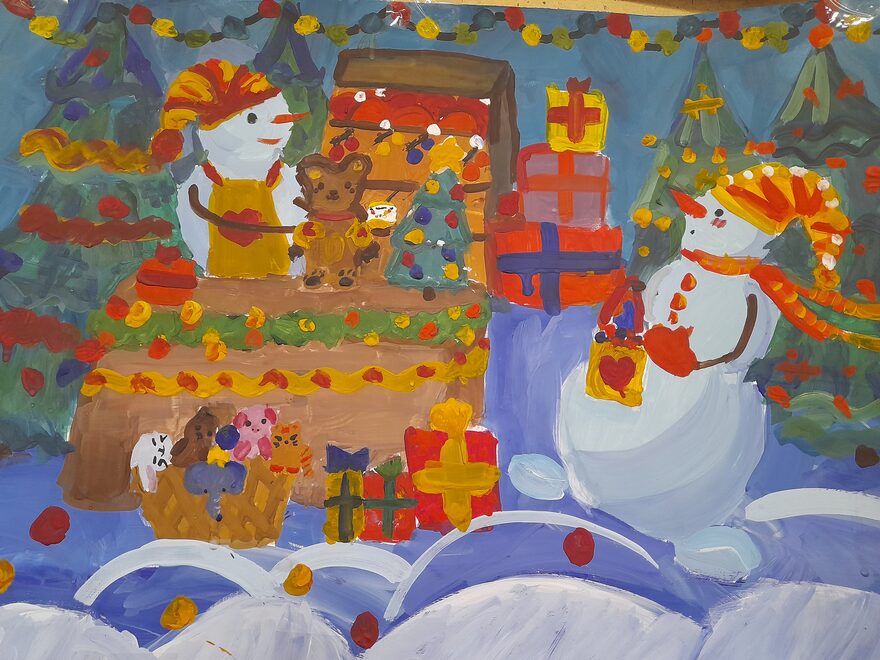 Всероссийский творческий конкурс «Фестиваль снеговиков»  - детский рисунок, поделка, творческая работа, категория школьники, 4 класс, дистанционный конкурс, школьный конкурс