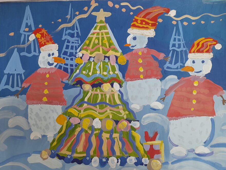 Всероссийский творческий конкурс «Фестиваль снеговиков»  - детский рисунок, поделка, творческая работа, категория школьники, 4 класс, дистанционный конкурс, школьный конкурс